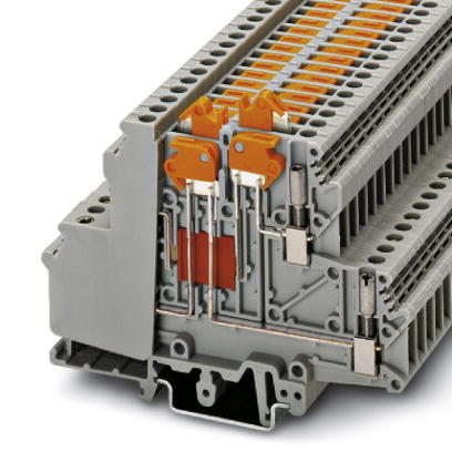 Phoenix Contact Knife Disconnect - Multi-Conductor Terminal Block; UDMTK 5-P/P; 2-Level; Screw Connection; Gray
